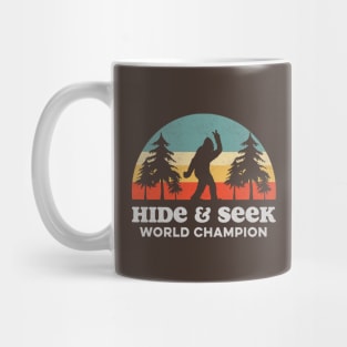 Retro Bigfoot Hide & Seek World Champion Mug